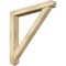 Ekena Millwork Traditional Arts and Crafts Rough Sawn Bracket w/ Offset Brace, Douglas Fir, 6"W x 42"D x 42"H BKT0604X42X42TRA03RDF - alternate 1